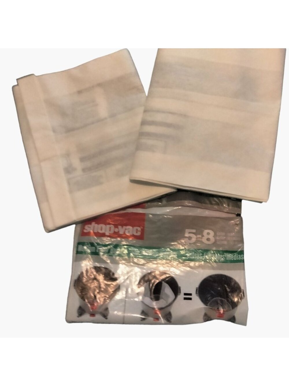ShopVac Medium Filter Bags 5 8 Gallon Wet Dry Vacuum Disposable lot 2